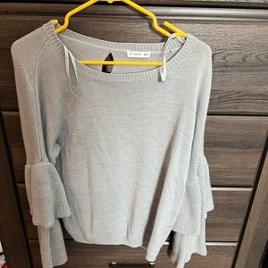 Cotton on. Size medium. Gray sweater. Bell sleeves